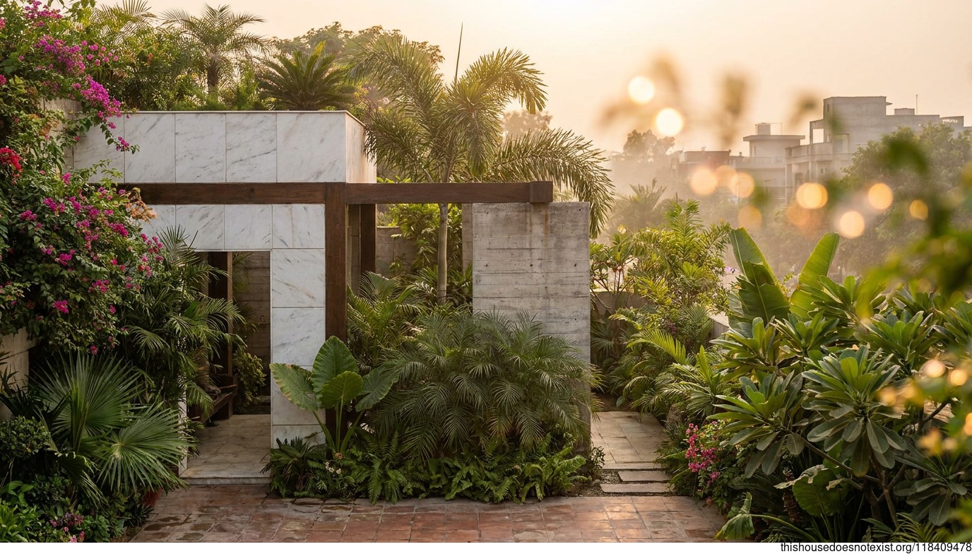 Modern Tropical Maximalist Garden in Faisalabad