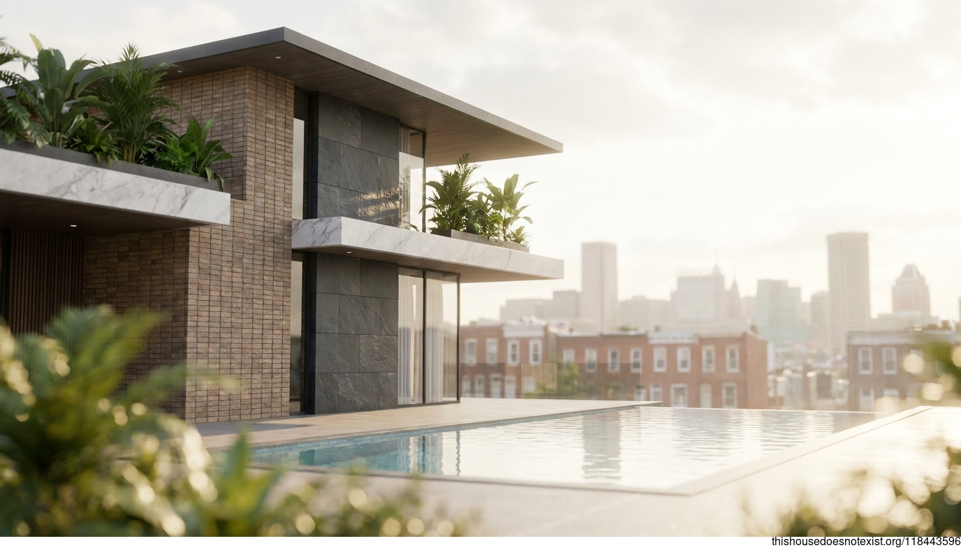 Modern Tropical Minimalism in Baltimore Brick
