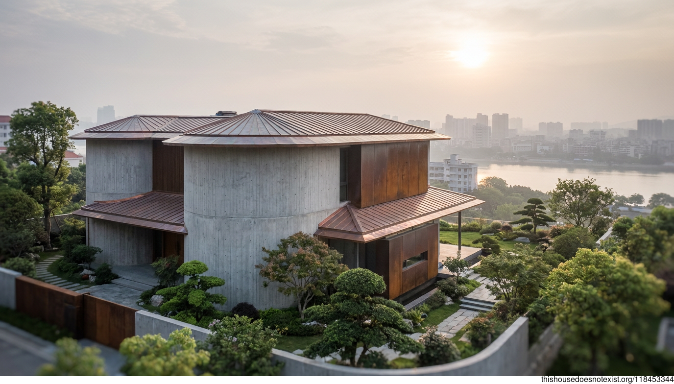 Shantou Curved Concrete Home