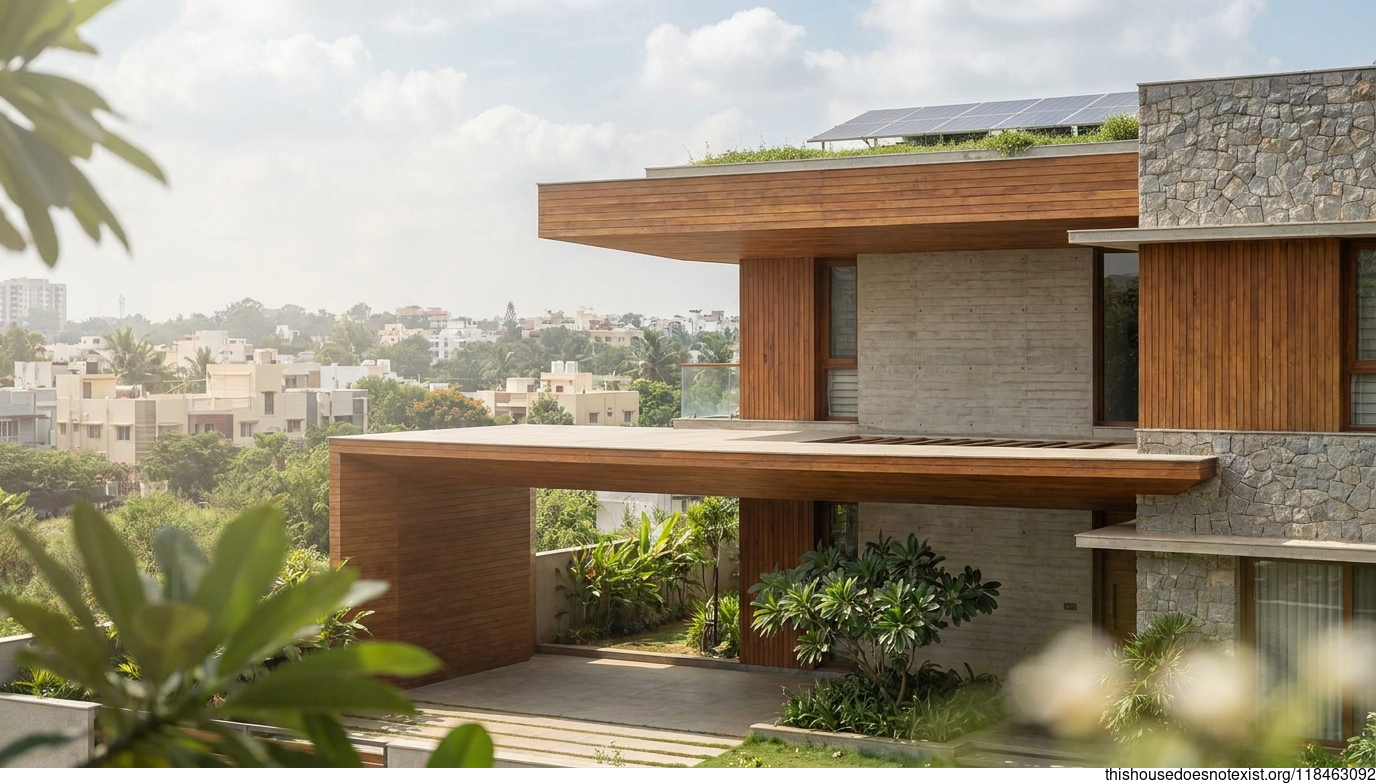 Modern Eco Home in Bengaluru Sunlight