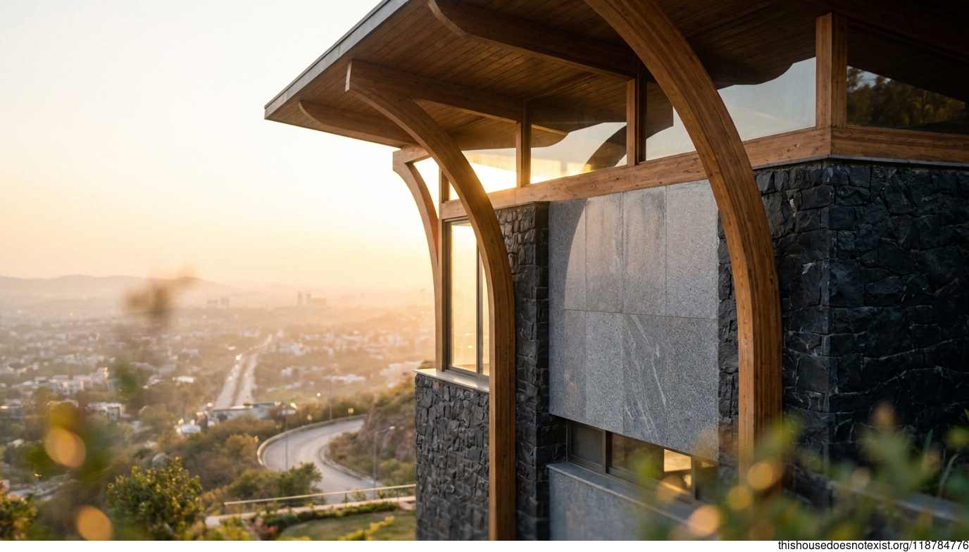 Modernist Islamabad Home at Sunset