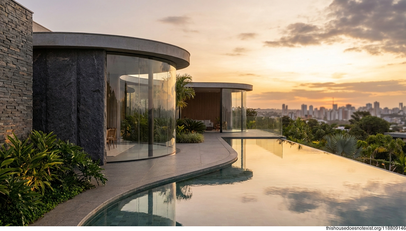 Modern Minimalist Infinity Garden in Goiânia