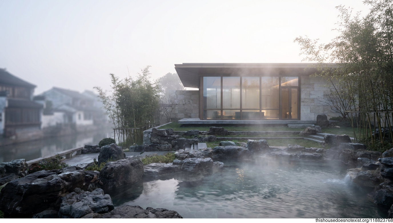 Glass, Rock & Bamboo Harmony