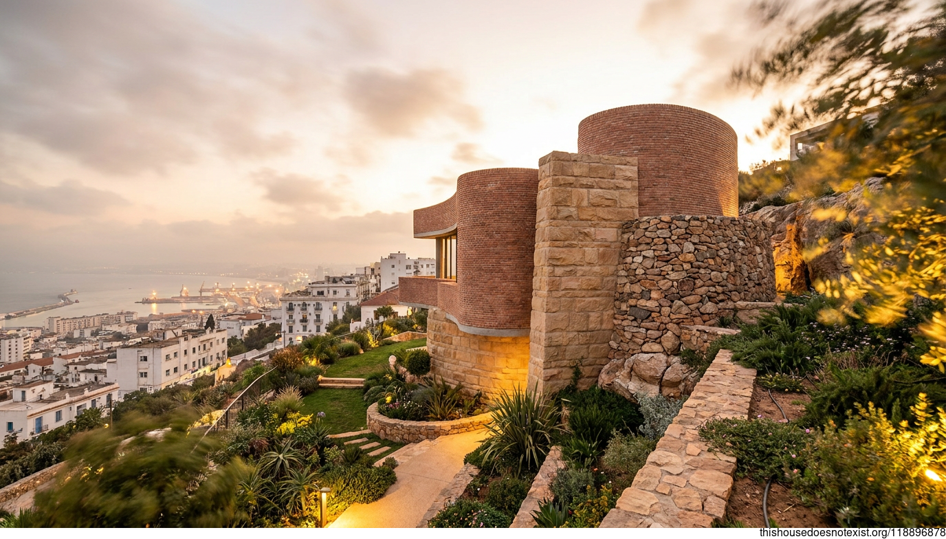 Circular Sandstone Sunset, Algiers