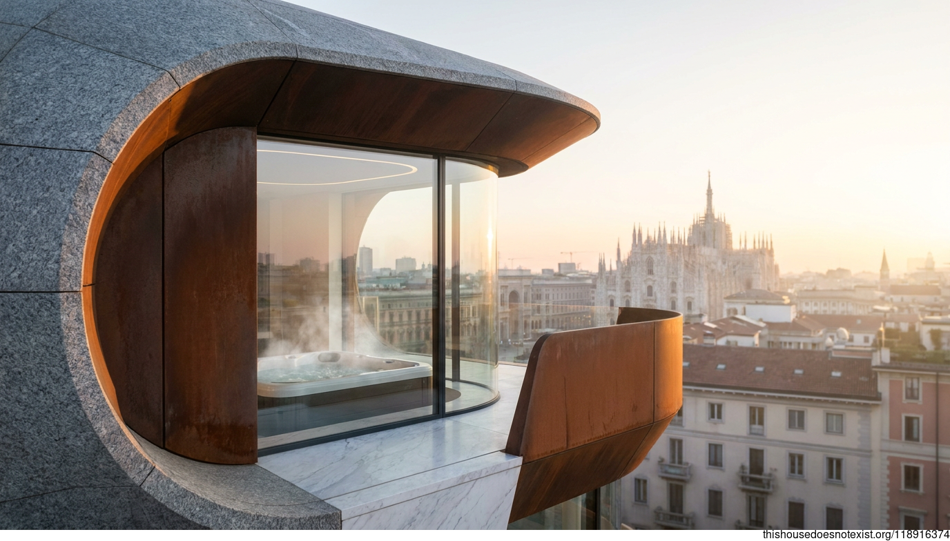 Curved Corten Sunrise