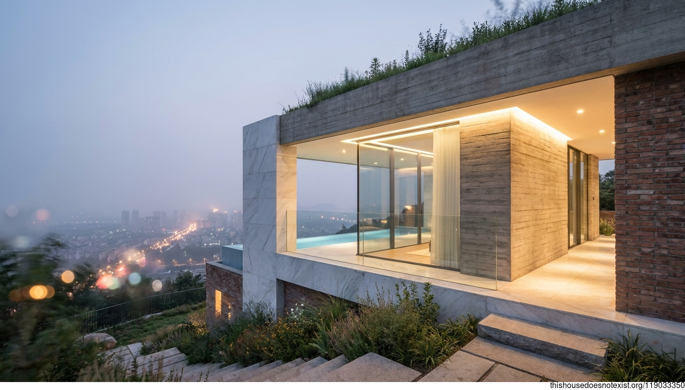 Marble and Concrete Nightscape