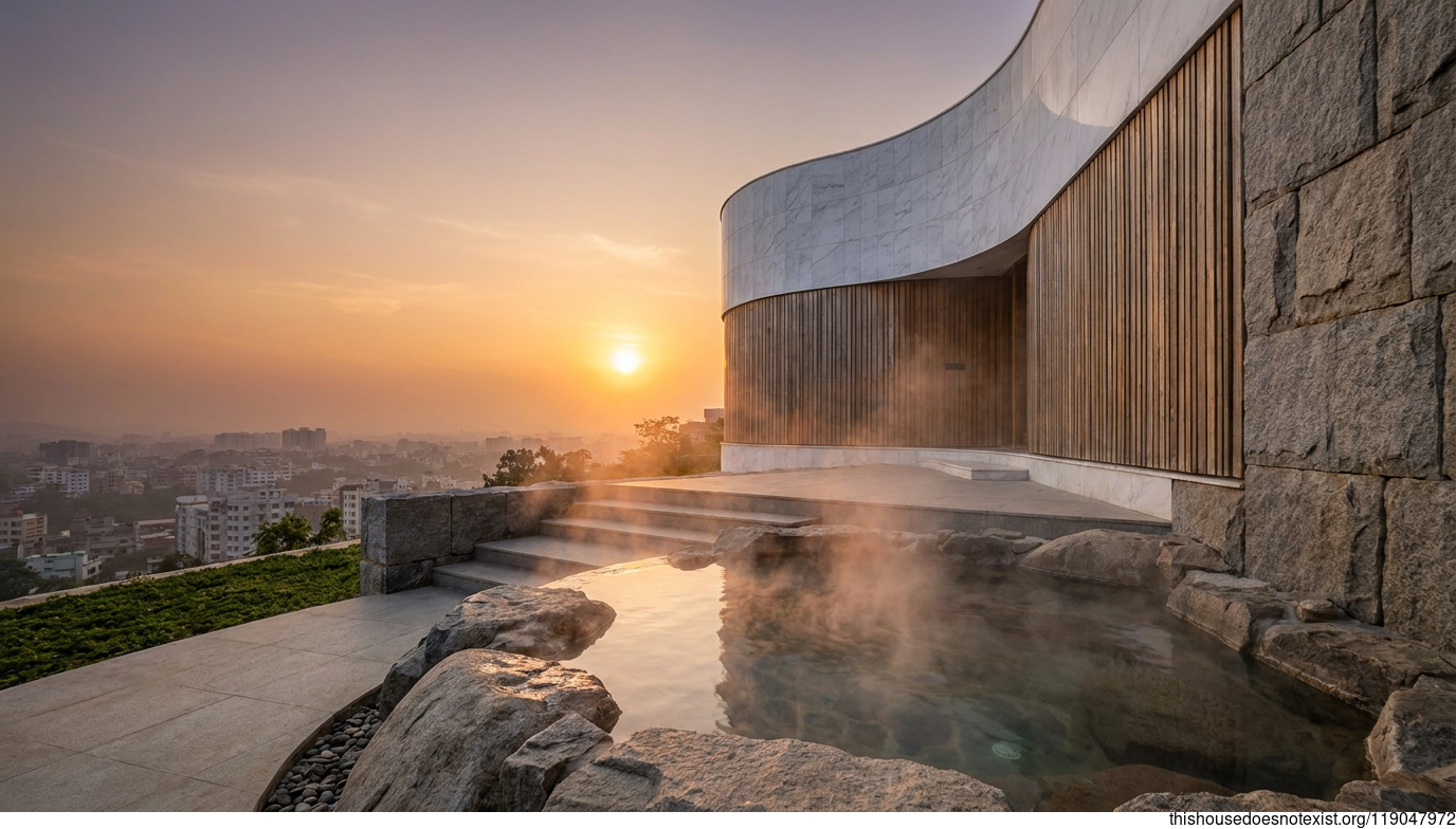 Circular Marble Sunset in Chittagong