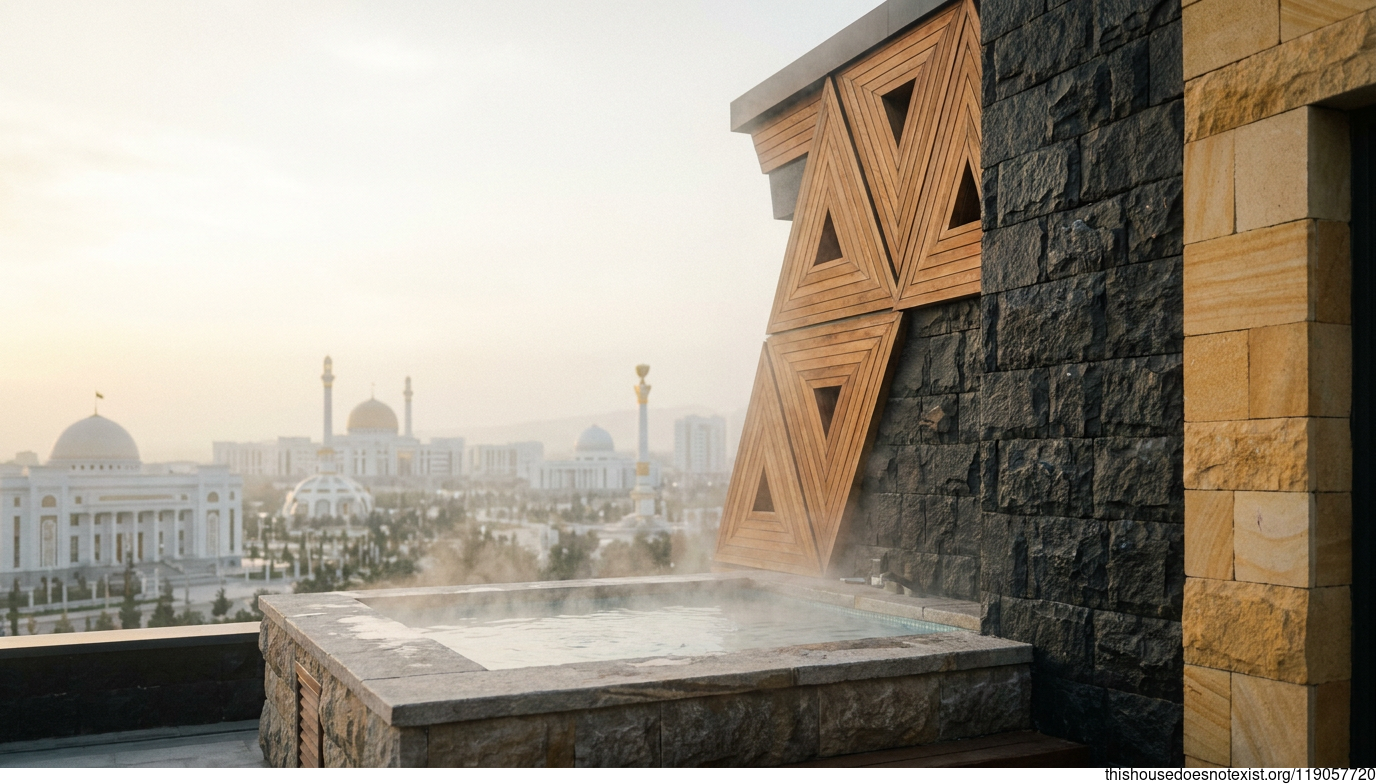 Triangular Cedar Modern Ashgabat Exterior