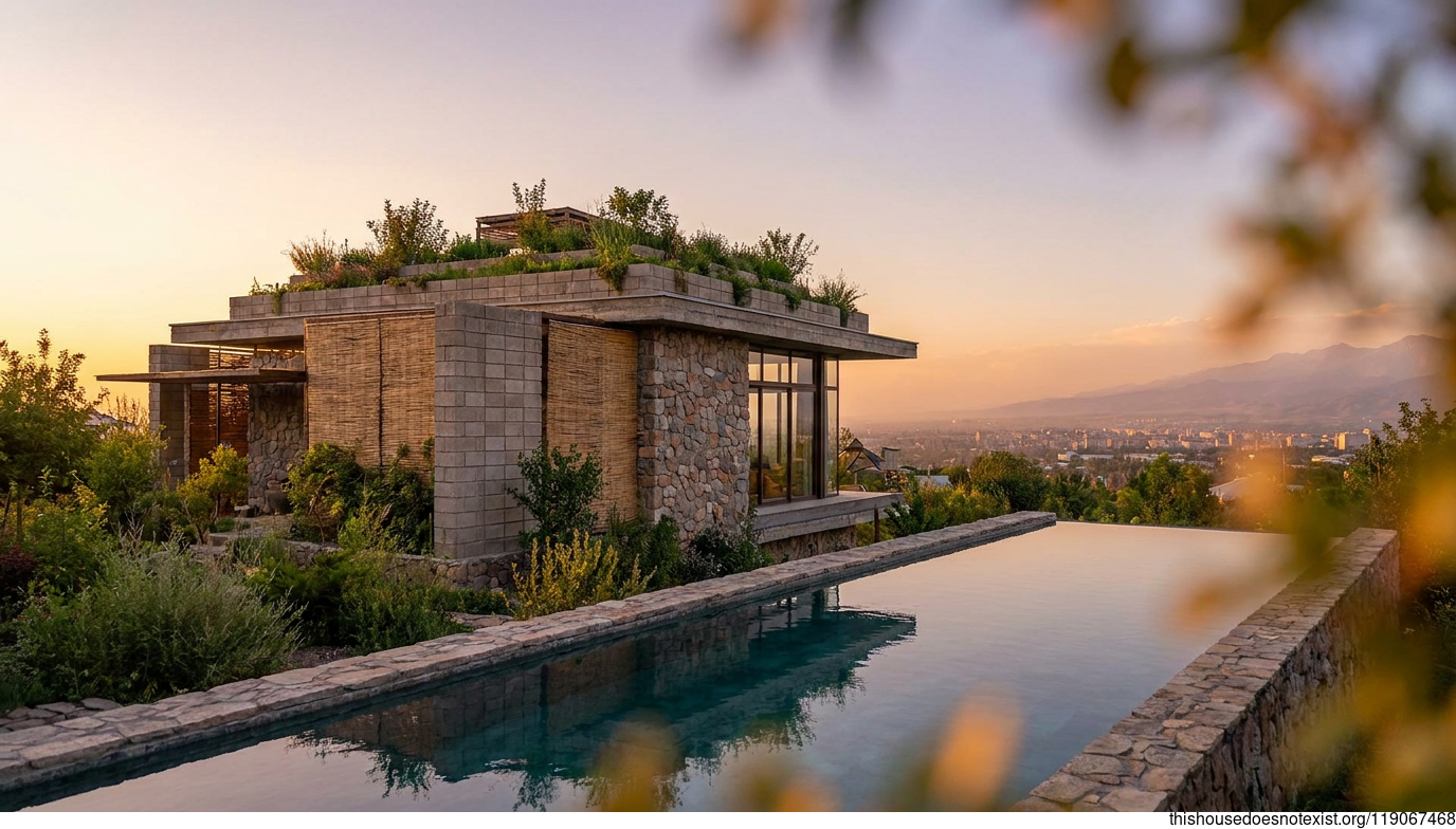 Eco-Maximalist Concrete Retreat
