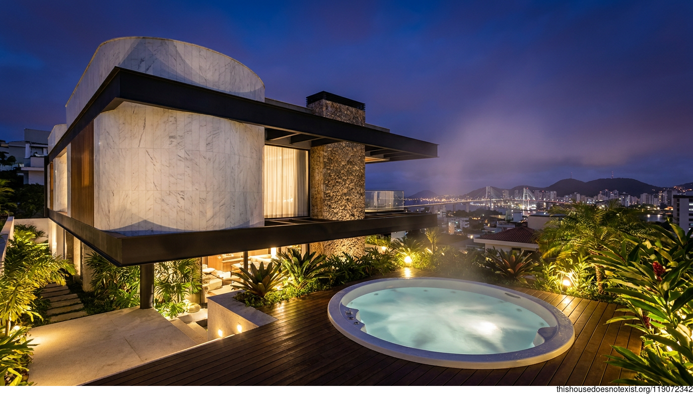 Curved Marble Night in Vitória