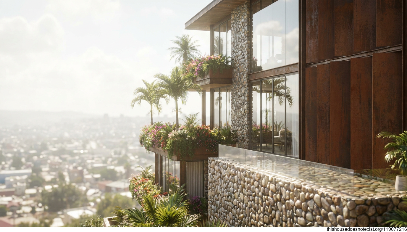 Corten Steel Tropical Maximalist Exterior