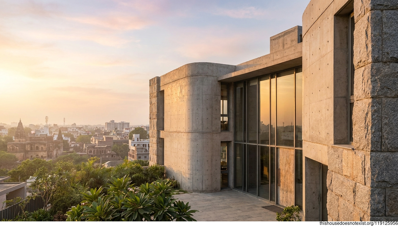Curved Concrete Home
