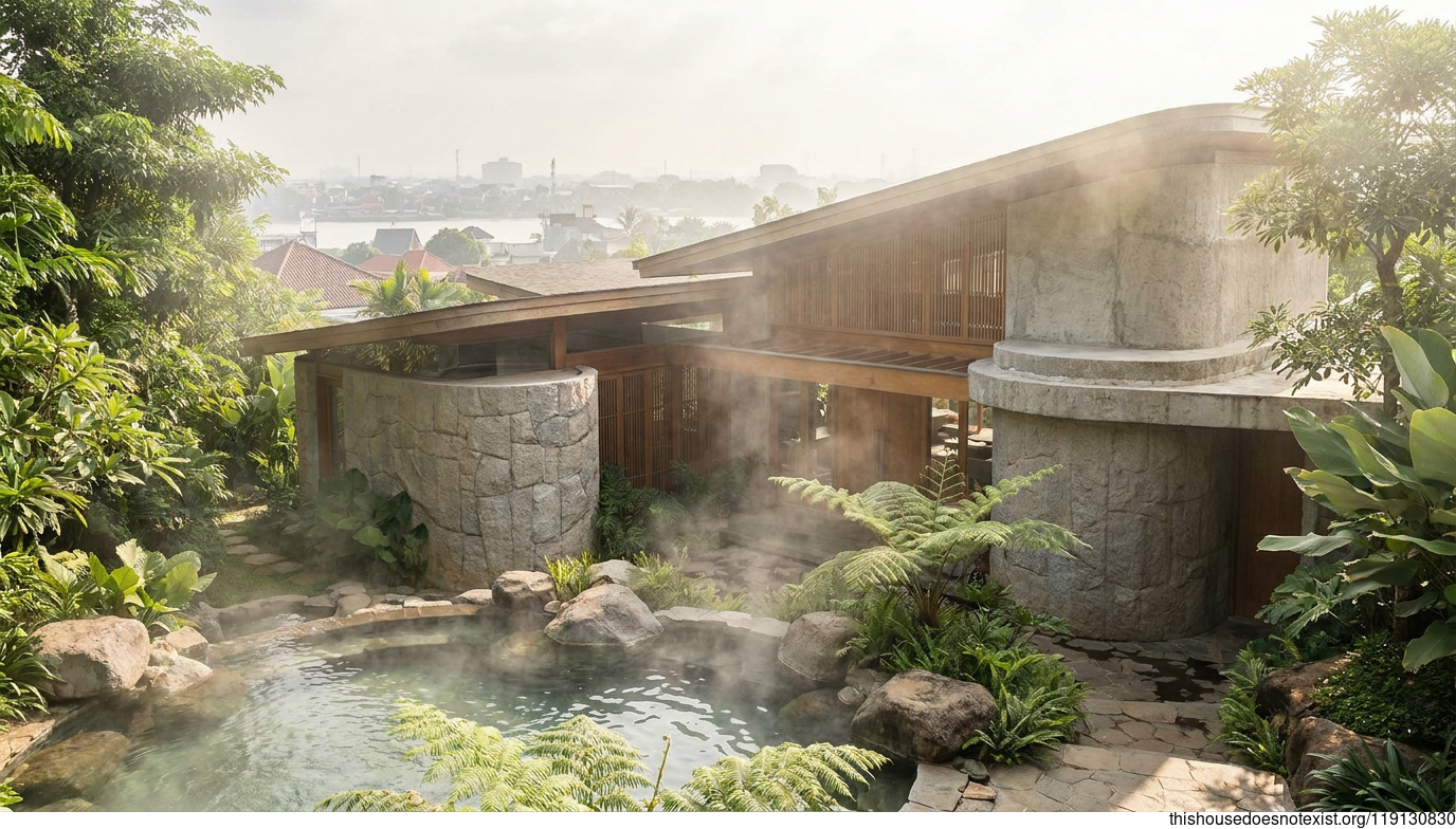 Mid-Century Maximalist in Palembang's Steaming Springs
