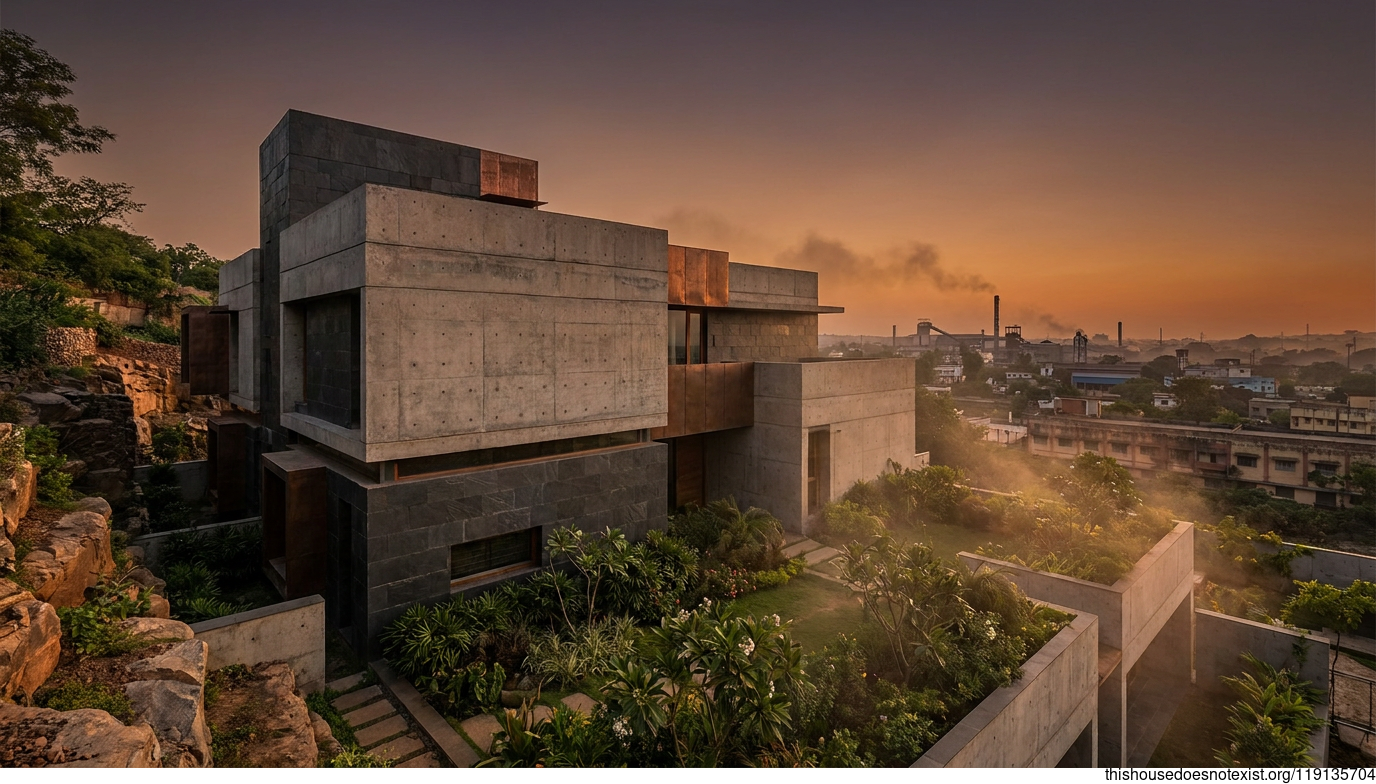 Brutalist Copper Sunset in Asansol