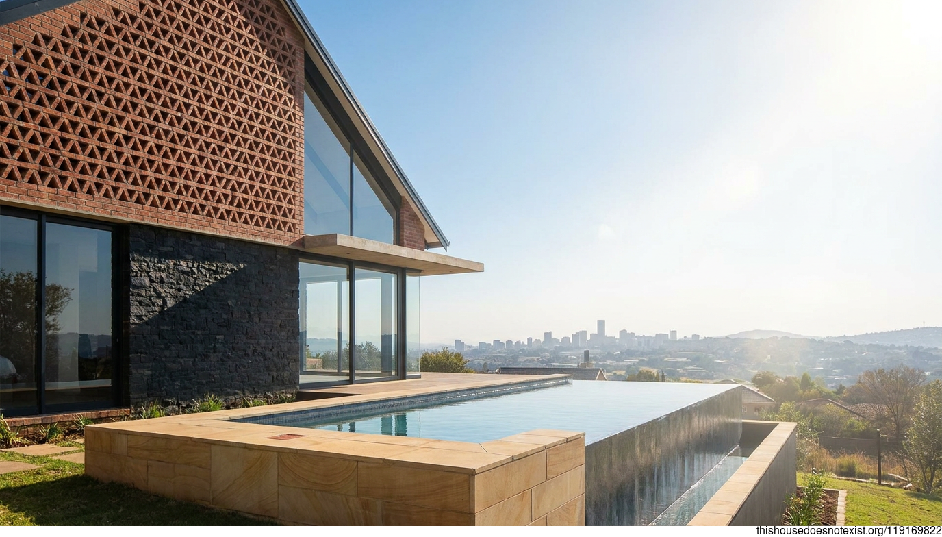 Scandinavian Triangular Brick Villa, Johannesburg