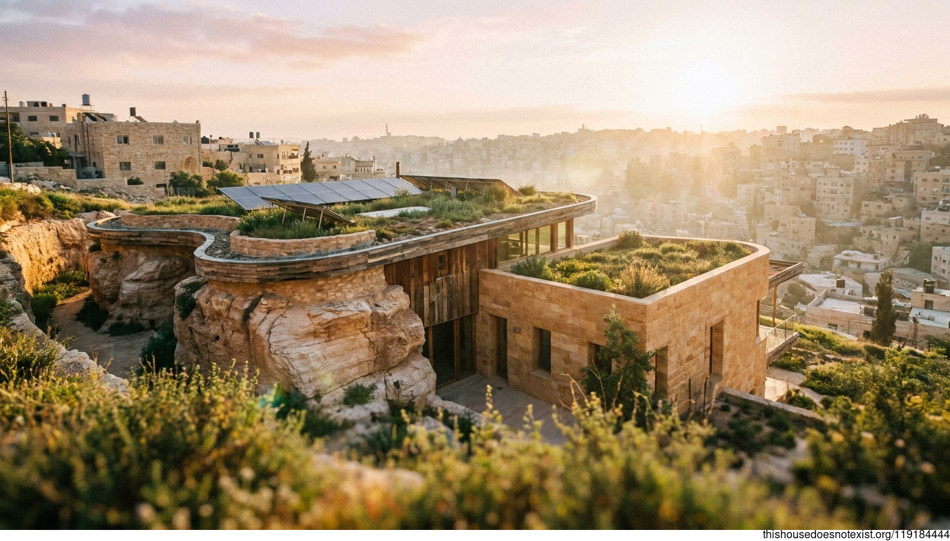 Eco-Sculpted Sandstone Sunrise Retreat
