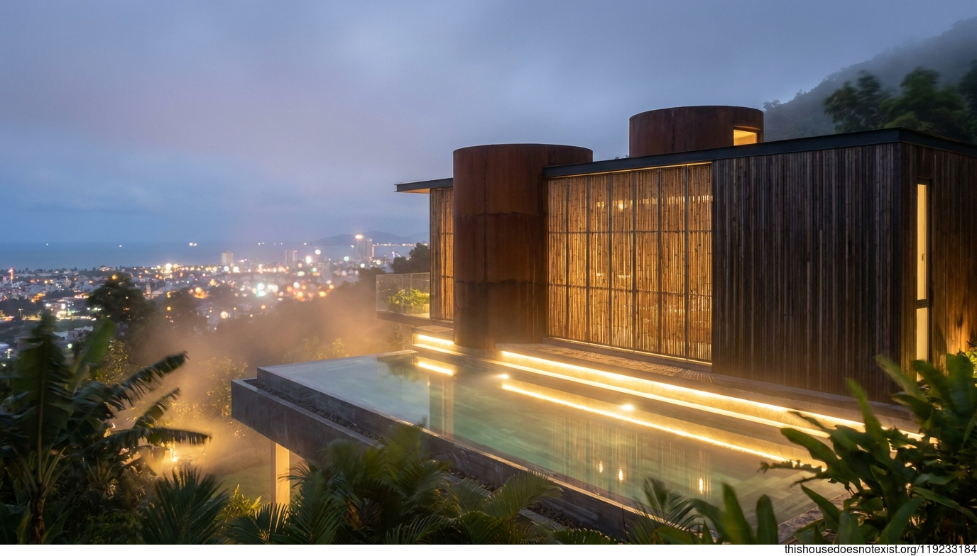 Corten & Bamboo Nocturne in Nang