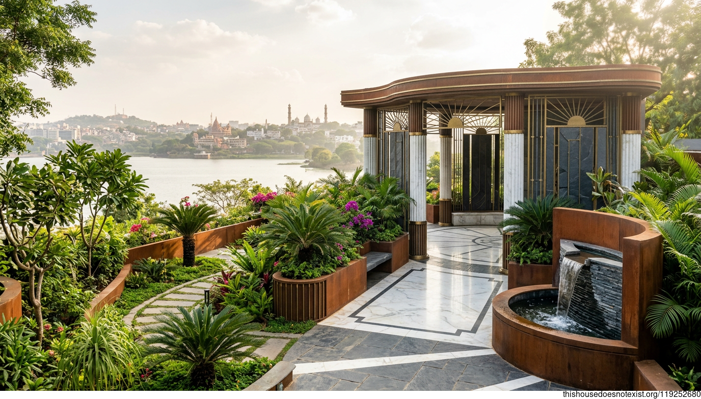 Sculpted Corten Garden in Bhopal