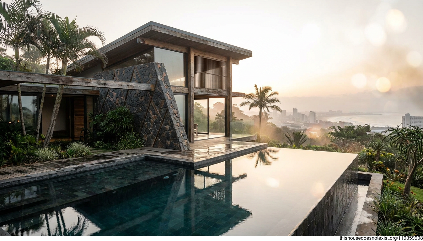 Triangular Black Stone Durban Modern