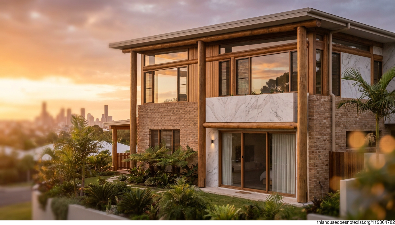 Tropical Modern in Brisbane Sunset