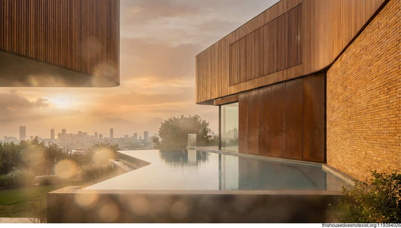 Modern Tel Aviv Sunset Villa Exterior