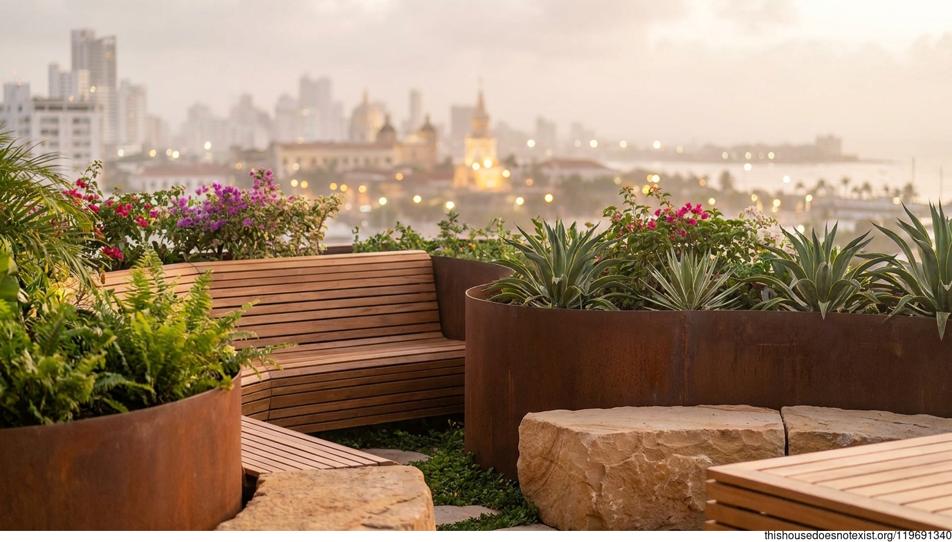 Mid-Century Corten Garden