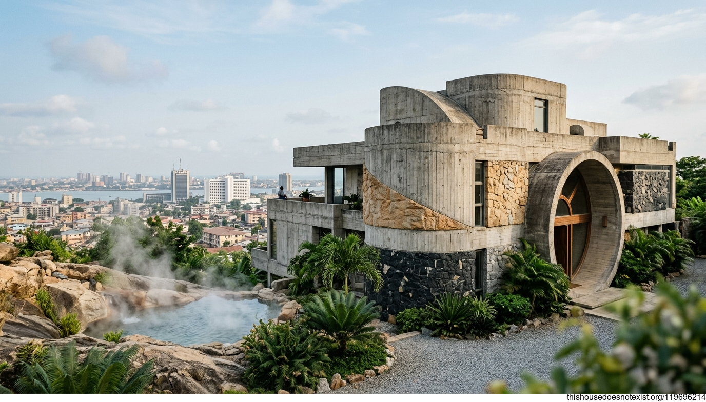 Brutalist Concrete Home, Lagos Daylight