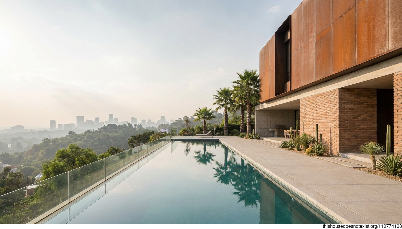 Polished Corten Minimalism in Mexico City
