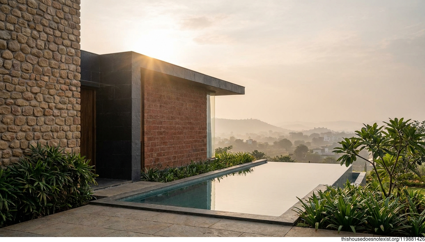 Nordic Sandstone Sunrise | Durg Modern Pool
