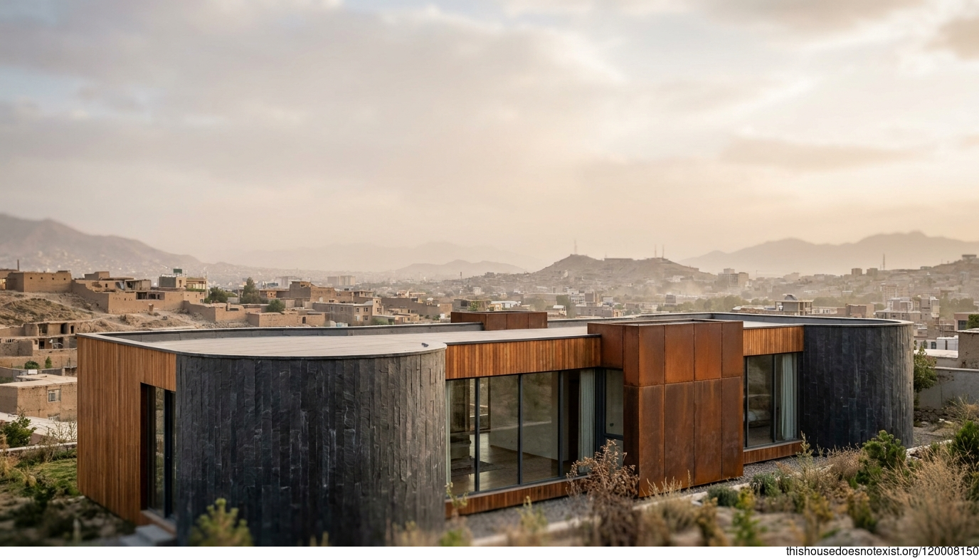 Mid-Century Modern Kabul House Exterior