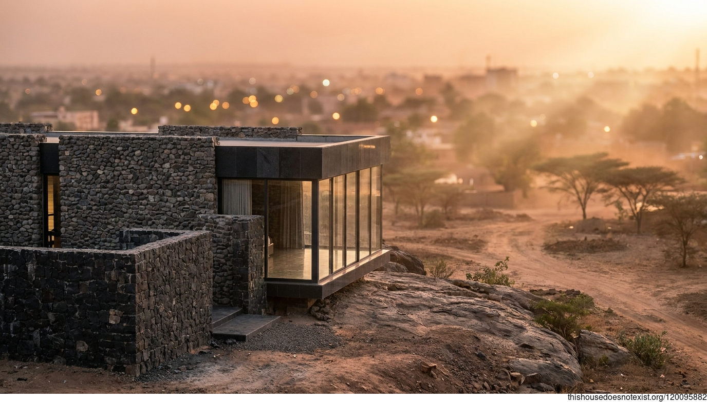 Circular Granite Minimalist House