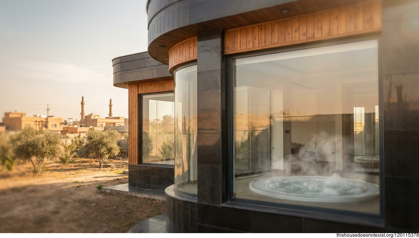 Minimalist Cedar Glass Villa in Kirkuk