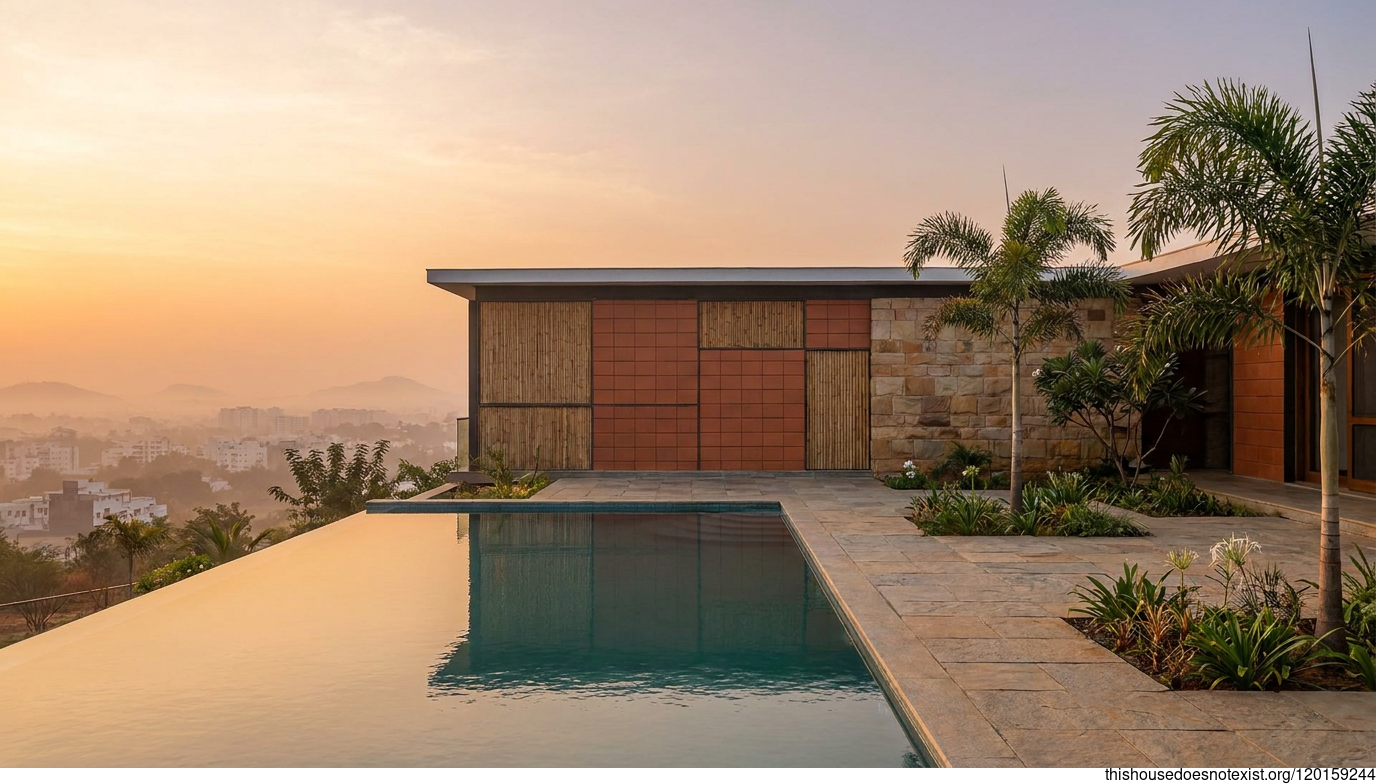 Mid-Century Modern Villa, Coimbatore Sunrise