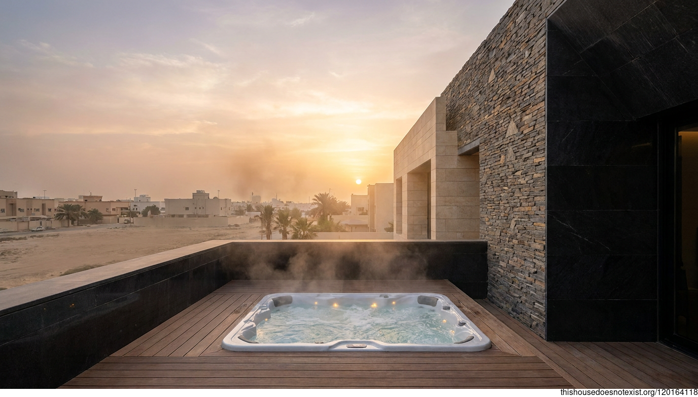 Modern Saudi Stone Sunset Retreat