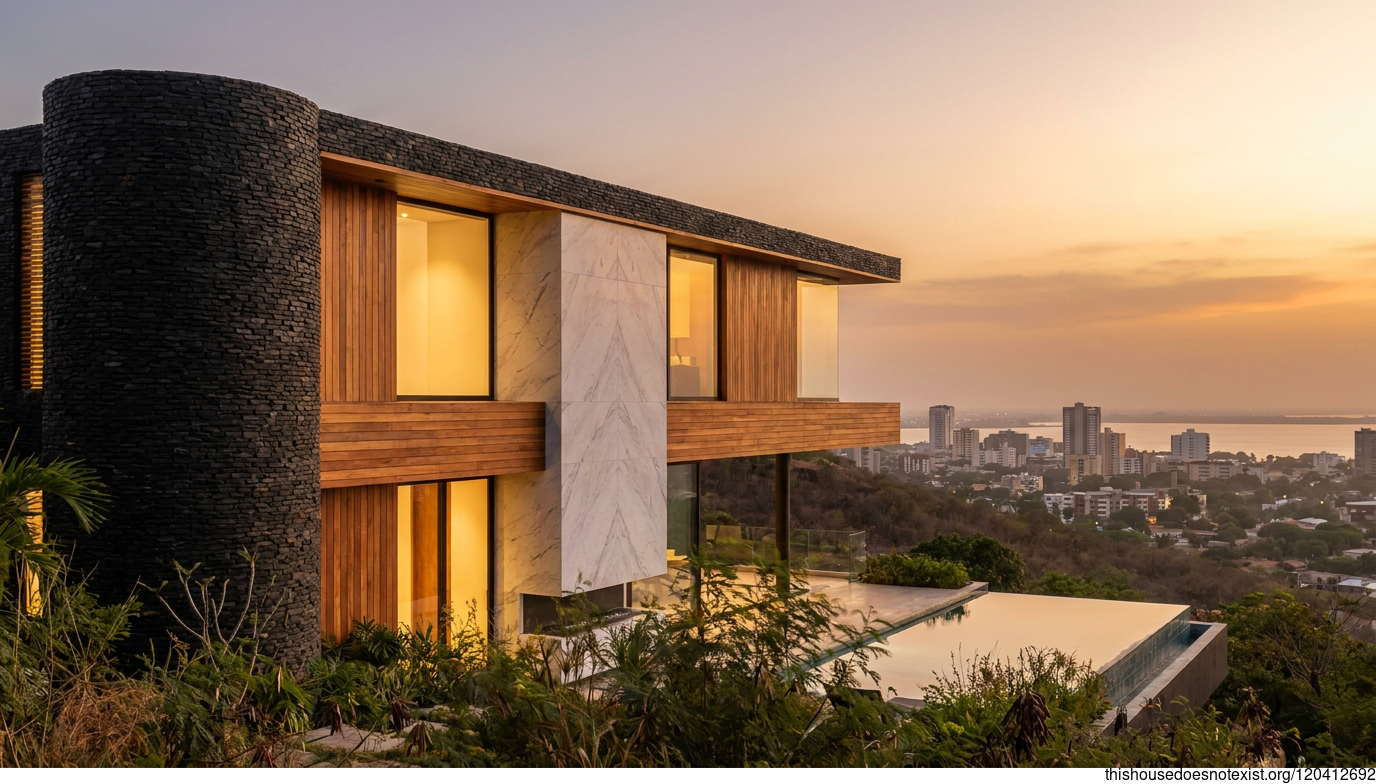 Circular Stone Sunset Villa Venezuela