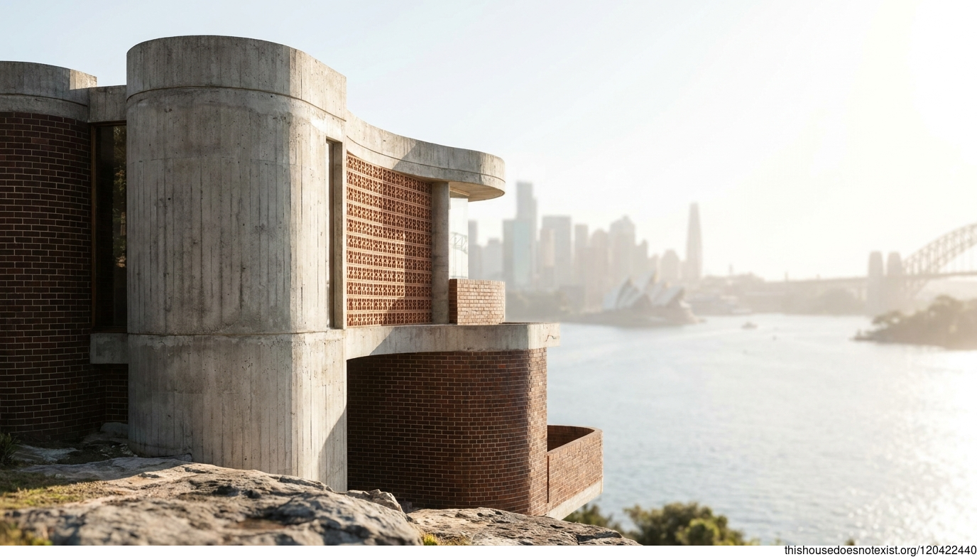 Brutalist Concrete Sydney Roundhouse