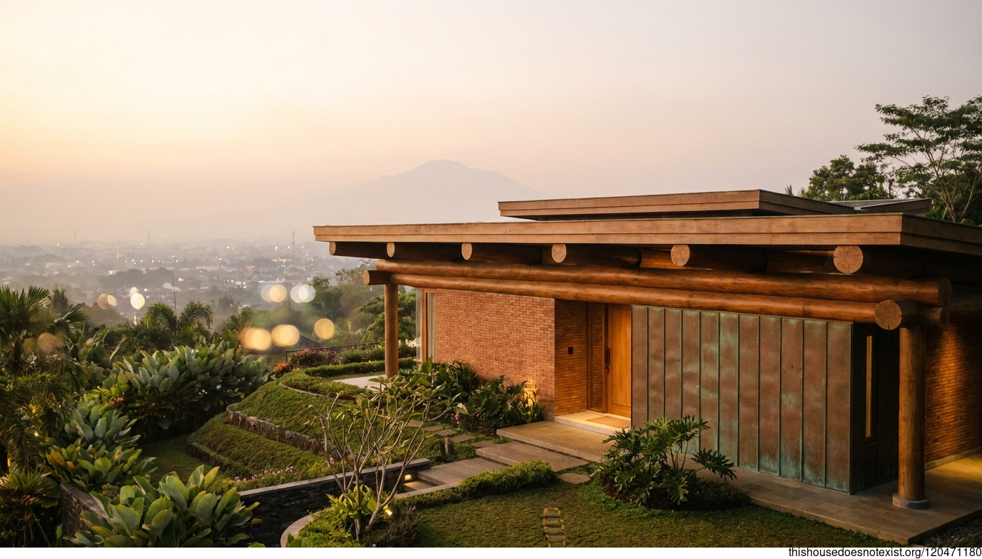 Mid-Century Modern Circular Residence, Cirebon Sunset
