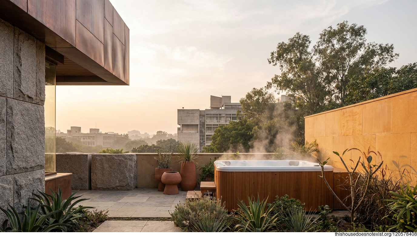Scandinavian Copper Garden Retreat, Chandigarh