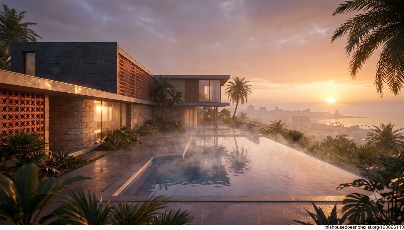 Luanda Circular Sandstone Sunrise Pool