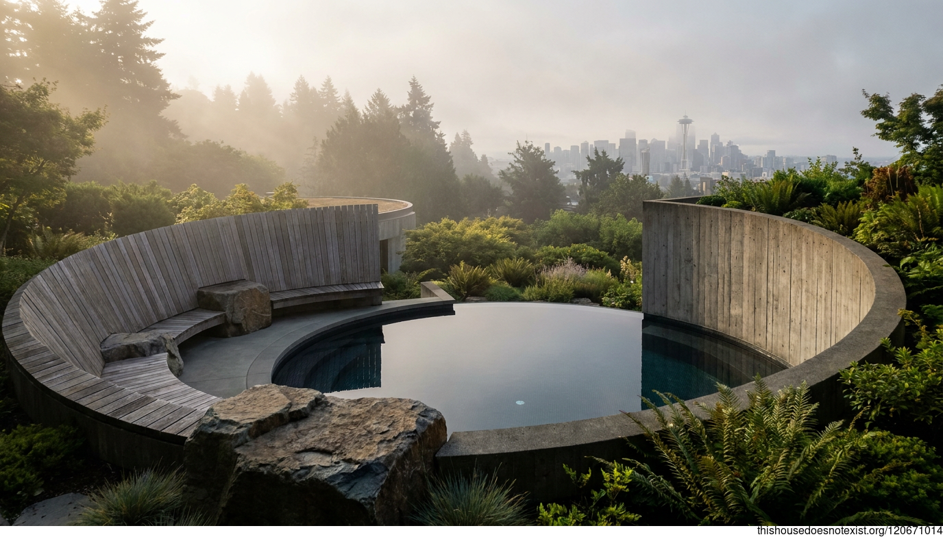 Brutalist Minimalist Seattle Garden Infinity