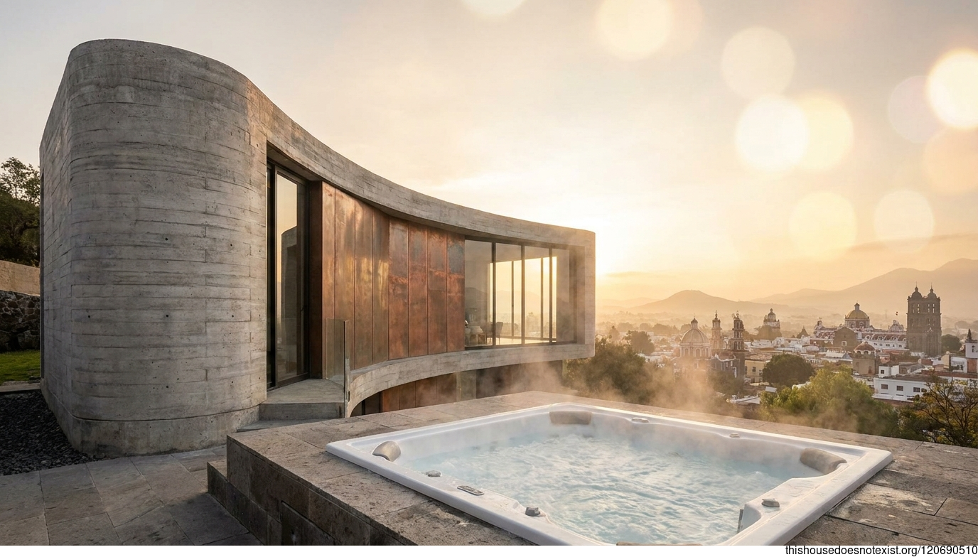 Concrete Curves Over Puebla Sunrise