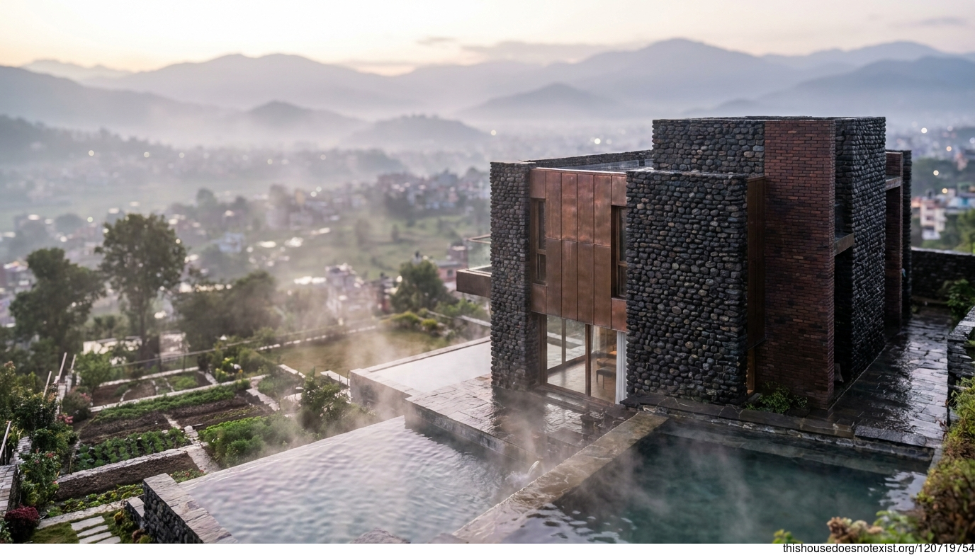 Kathmandu Brutalist Stone & Copper Springs