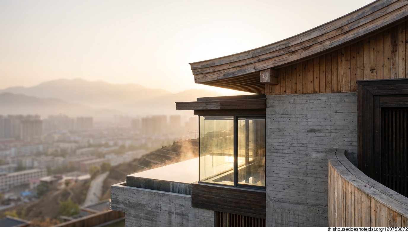 Xining Modern Cedar Harmony Pool Home