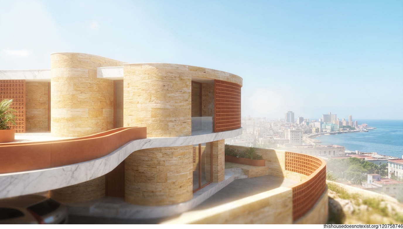 Modern Minimalist Havana Sandstone Residence