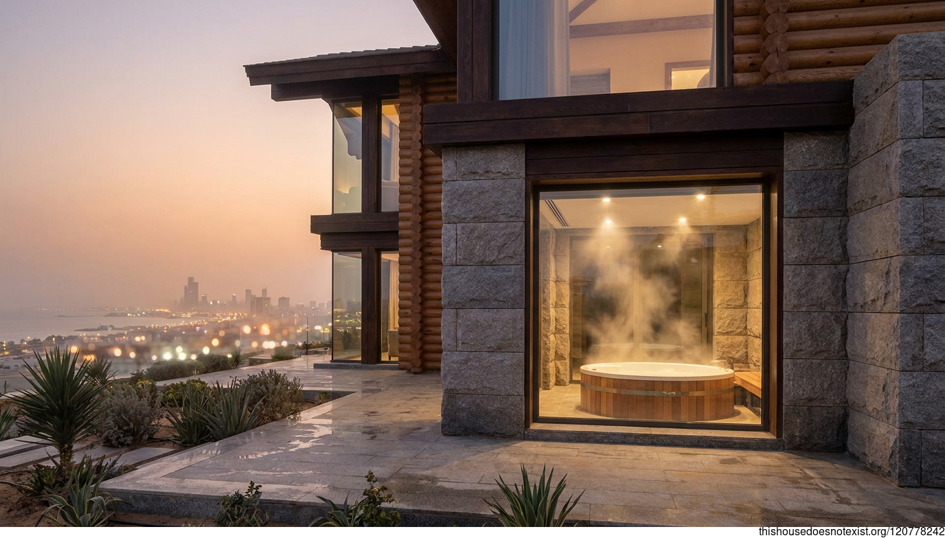 Desert Modern Cedar House in Jeddah