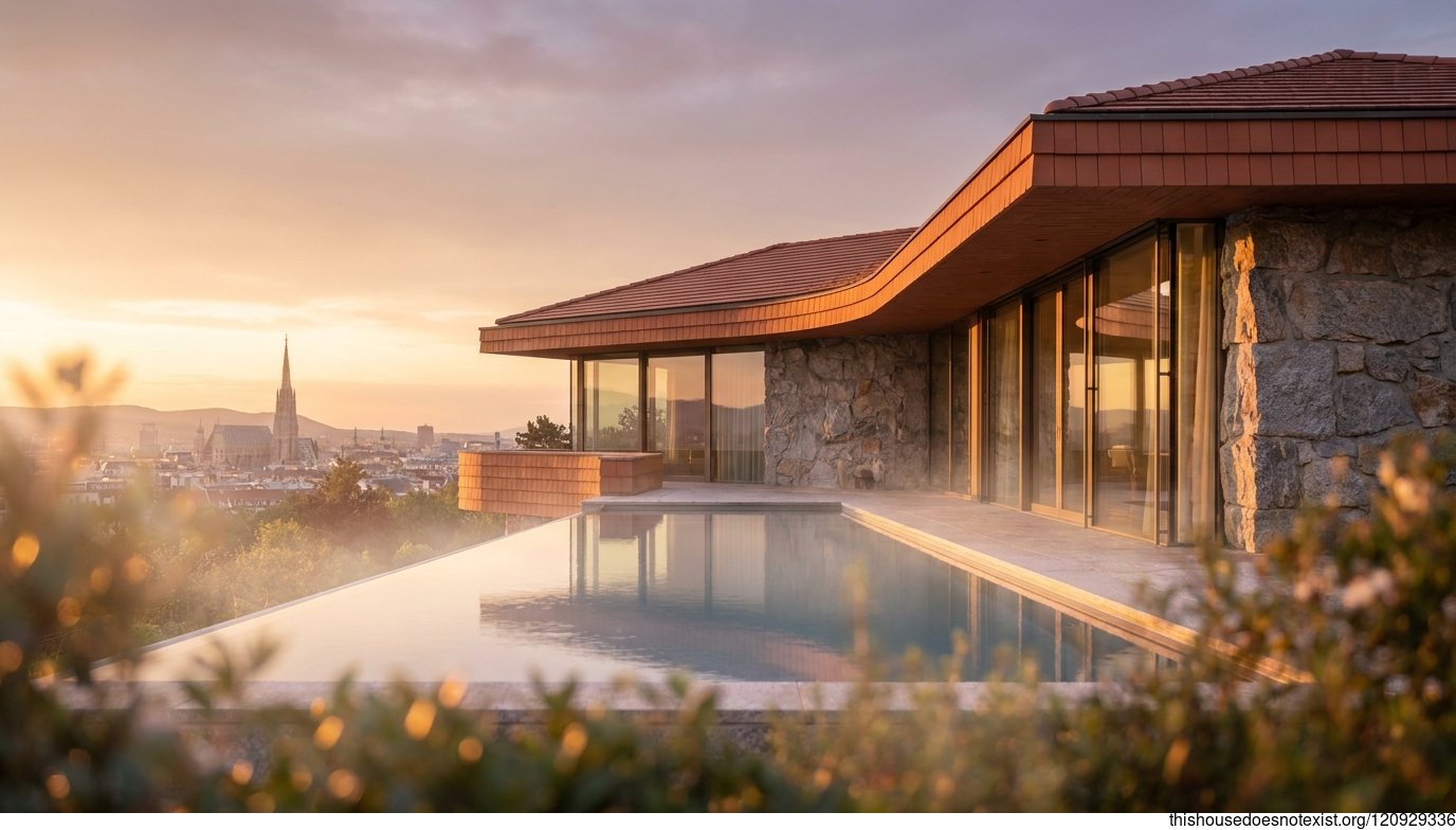 Mid-Century Modern Vienna Sunset Terrace