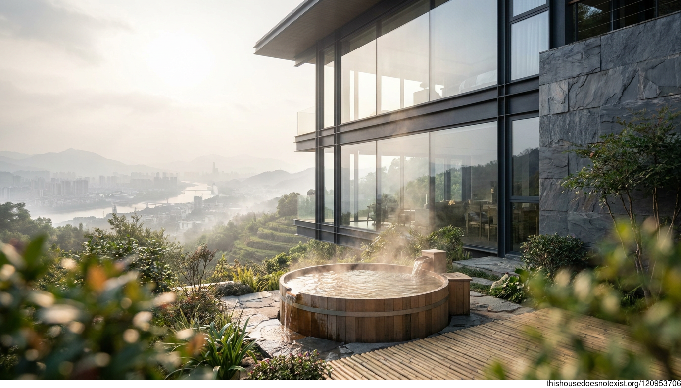 Modern Eco-House with Steaming Fuzhou Jacuzzi