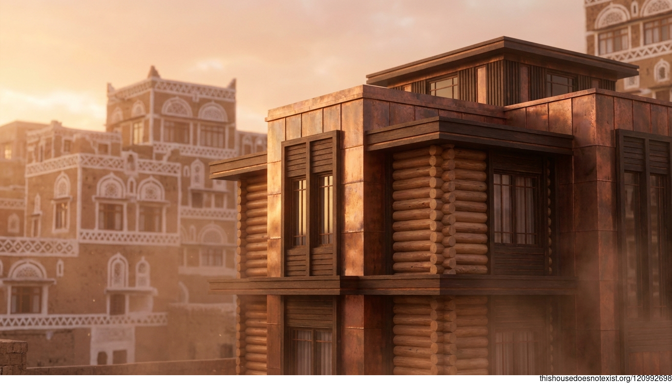 Modern Sana'a Sunset Cedar Art Deco Home