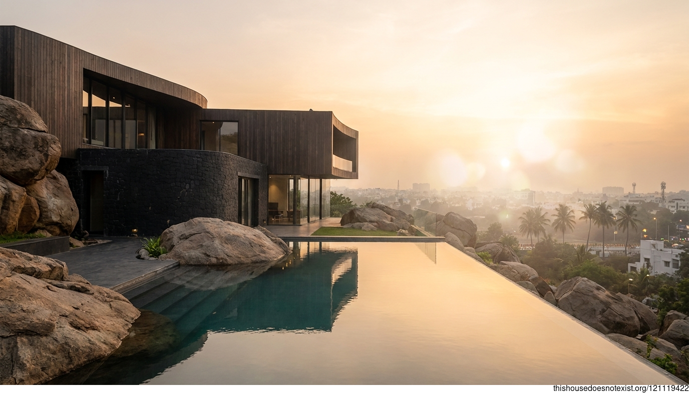 Scandinavian Cliff House Overlooking Chennai Bay
