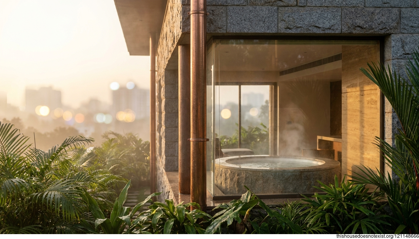 Tropical Minimalist Sunrise Retreat